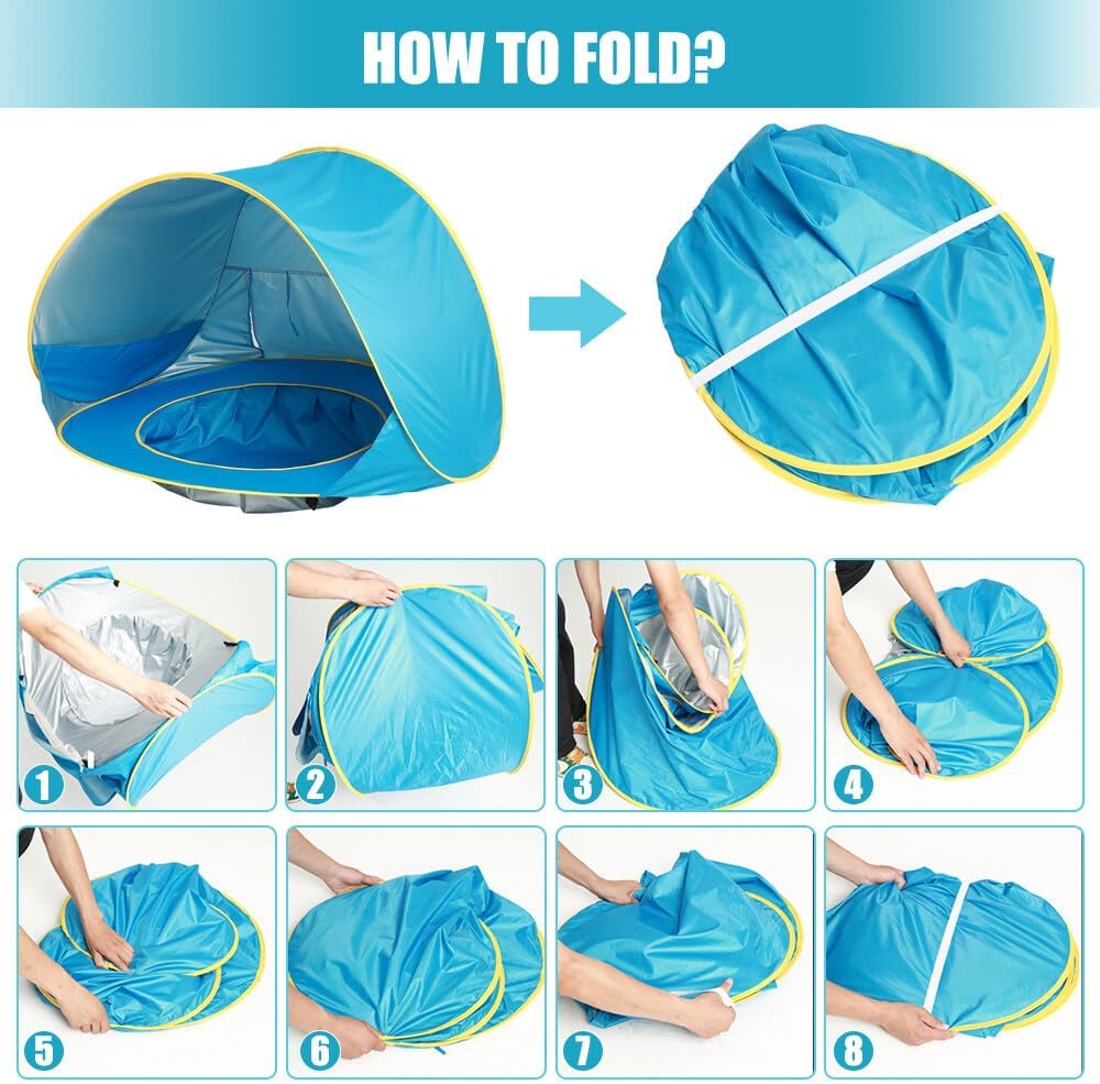 Pop-Up Baby Beach Tent with UV Sun Protection
