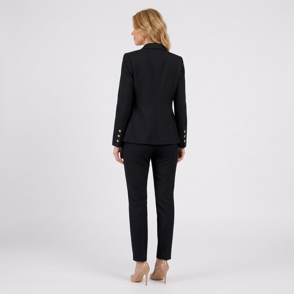 Double Breasted Blazer Women’s Tailored Button Jacket