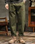 Vintage Cargo Trousers with Rolled Cuff Detail