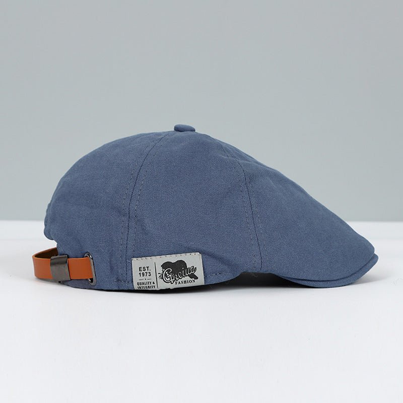 Urban Newsboy Flat Cap with Adjustable Leather Strap