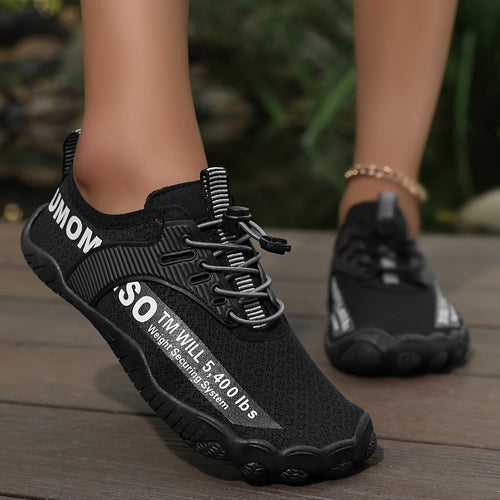 Chaussures aquatiques pieds nus à séchage rapide avec lacets à bloqueurs
