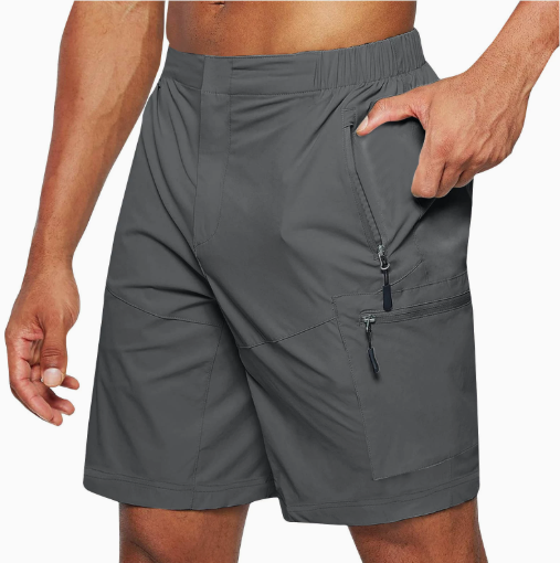 Lightweight Quick-Dry Performance Shorts with Zip Pockets