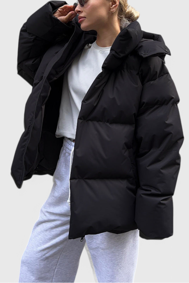 Doudoune oversize à capuche pour femme