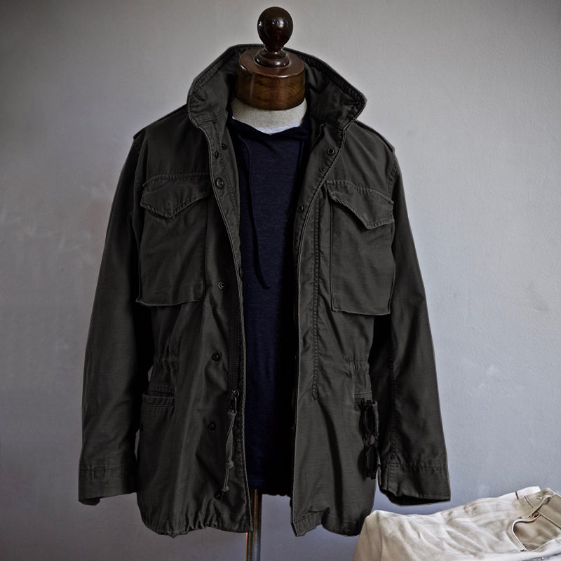 Men's Cotton Field Jacket with Adjustable Waist