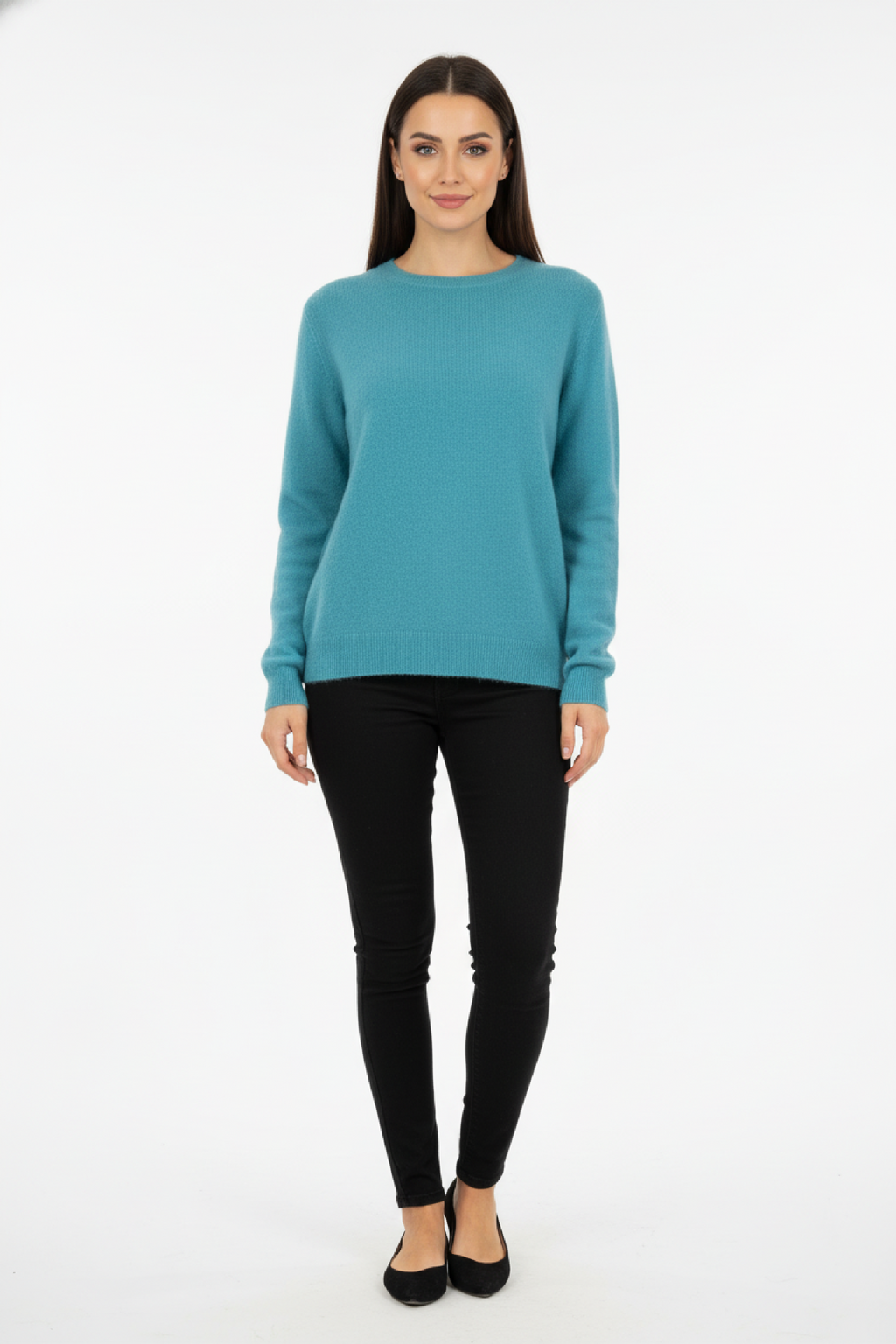 Women's Round Neck Relaxed Knit Sweater