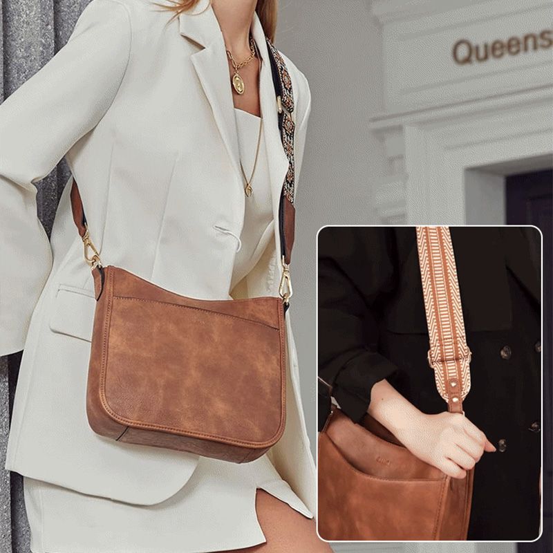 Crossbody Bag with Woven Jacquard Strap