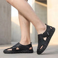 Sandales de sport pour homme en daim avec bride Velcro