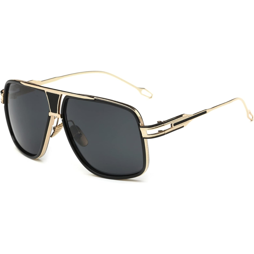 Lunettes de soleil aviateur oversize avec monture en alliage