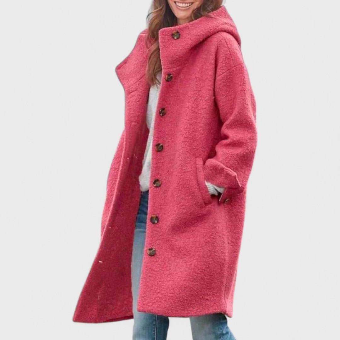Women's Oversized Textured Wool Longline Coat