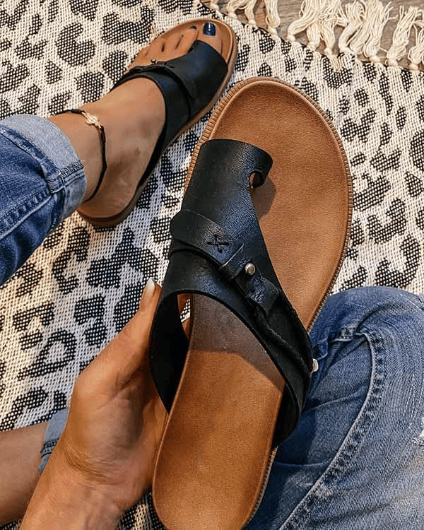 Women's Toe Loop Adjustable Strap Orthopedic Sandals
