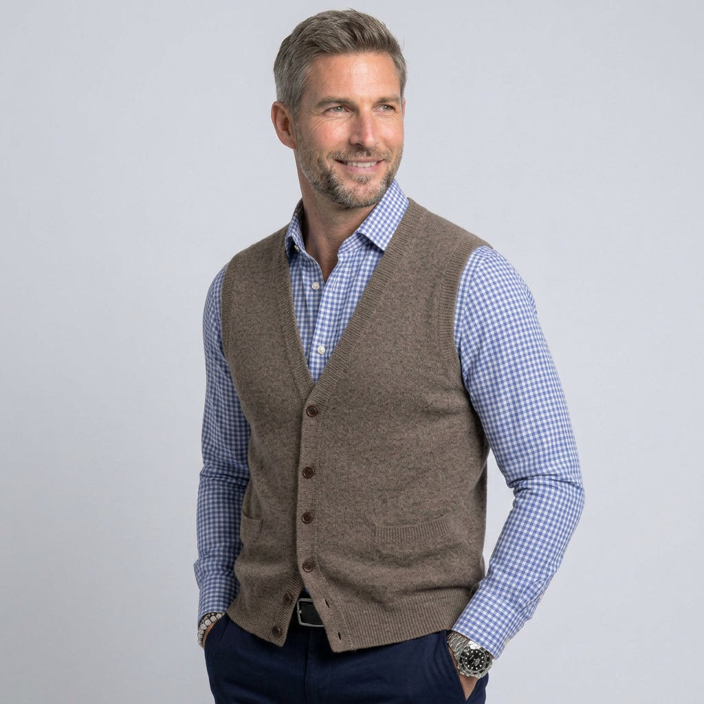 Men’s Button Up Knit Vest