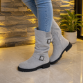 Women's Slouch Buckle Mid-Calf Boots