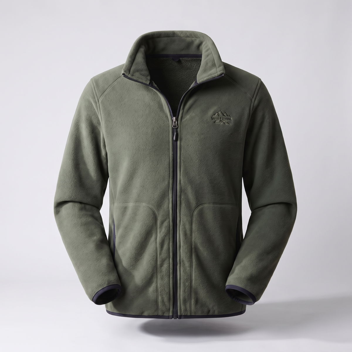 Men's Zip-Up Fleece Jacket with Side Pockets