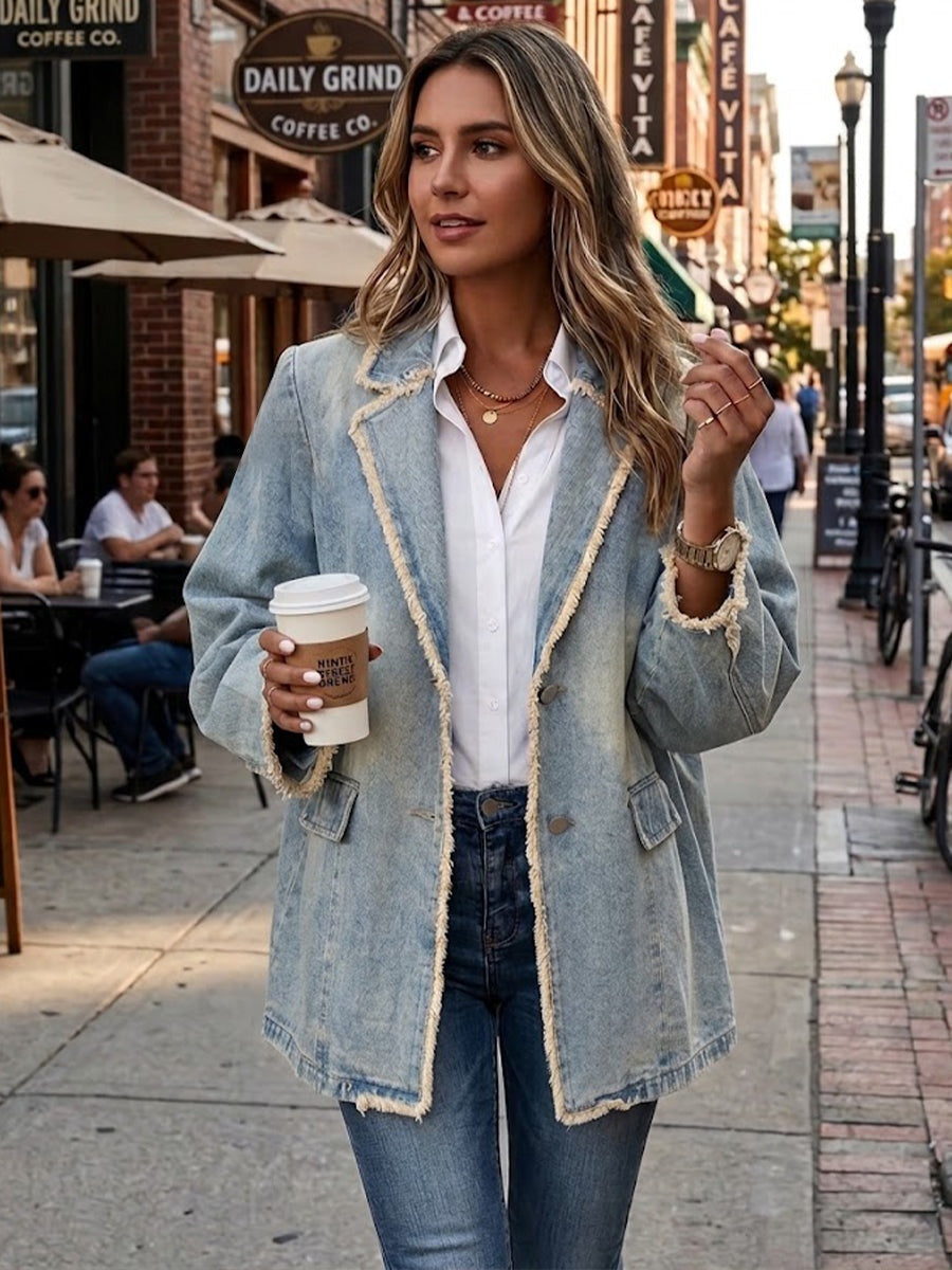Women's Contrast Longline Jacket