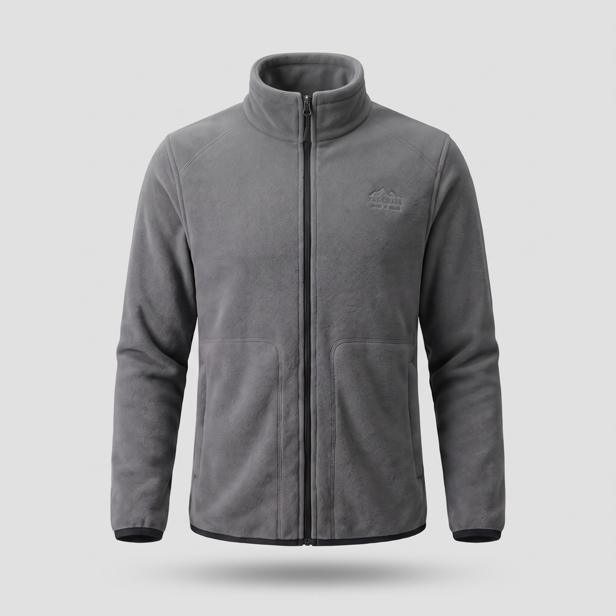 Men's Zip-Up Fleece Jacket with Side Pockets