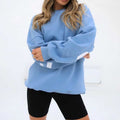 Sweat-shirt oversize à col rond pour femme