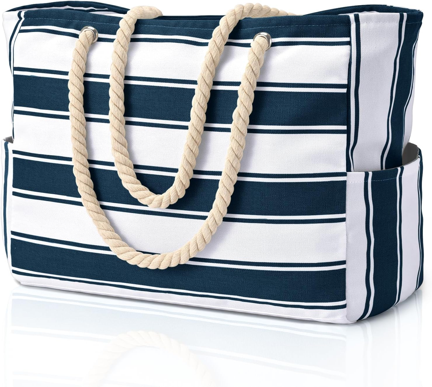 Tote Bag – Striped Rope Handle Everyday Style