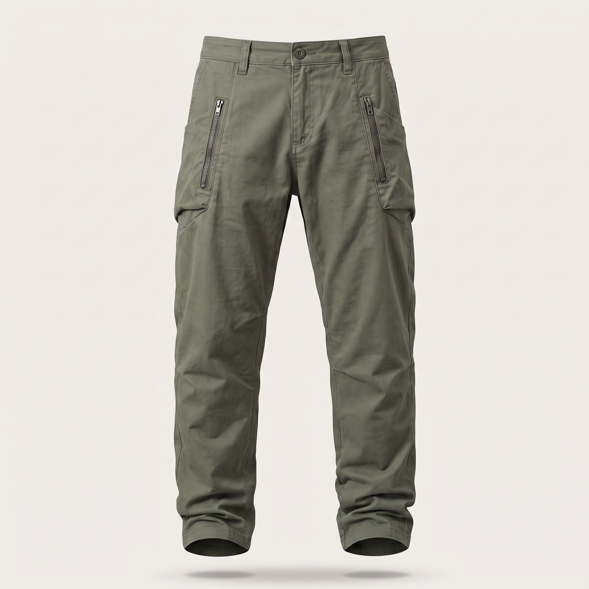 Men's Cotton Utility Zip Pocket Straight Leg Pants