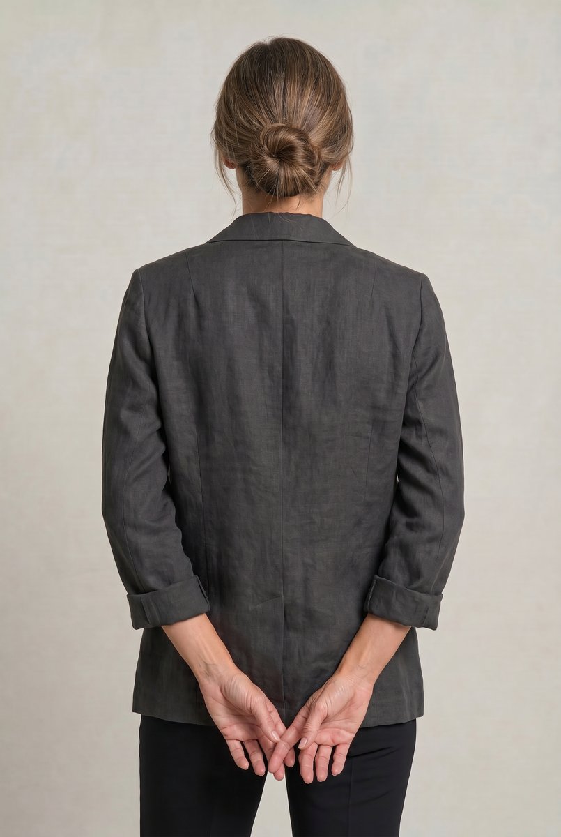 Veste blazer légère décontractée pour femme à bouton unique
