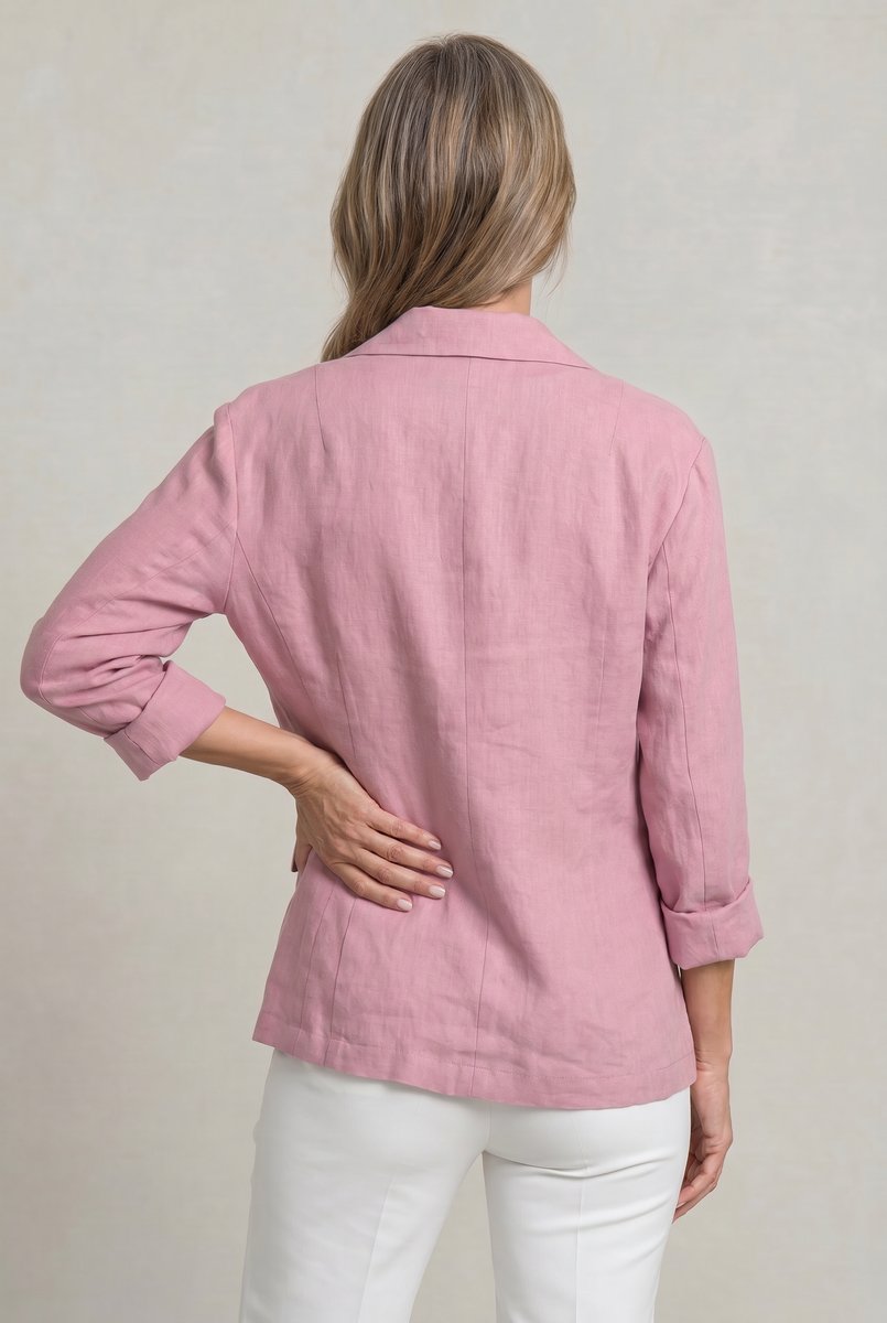 Veste blazer légère décontractée pour femme à bouton unique