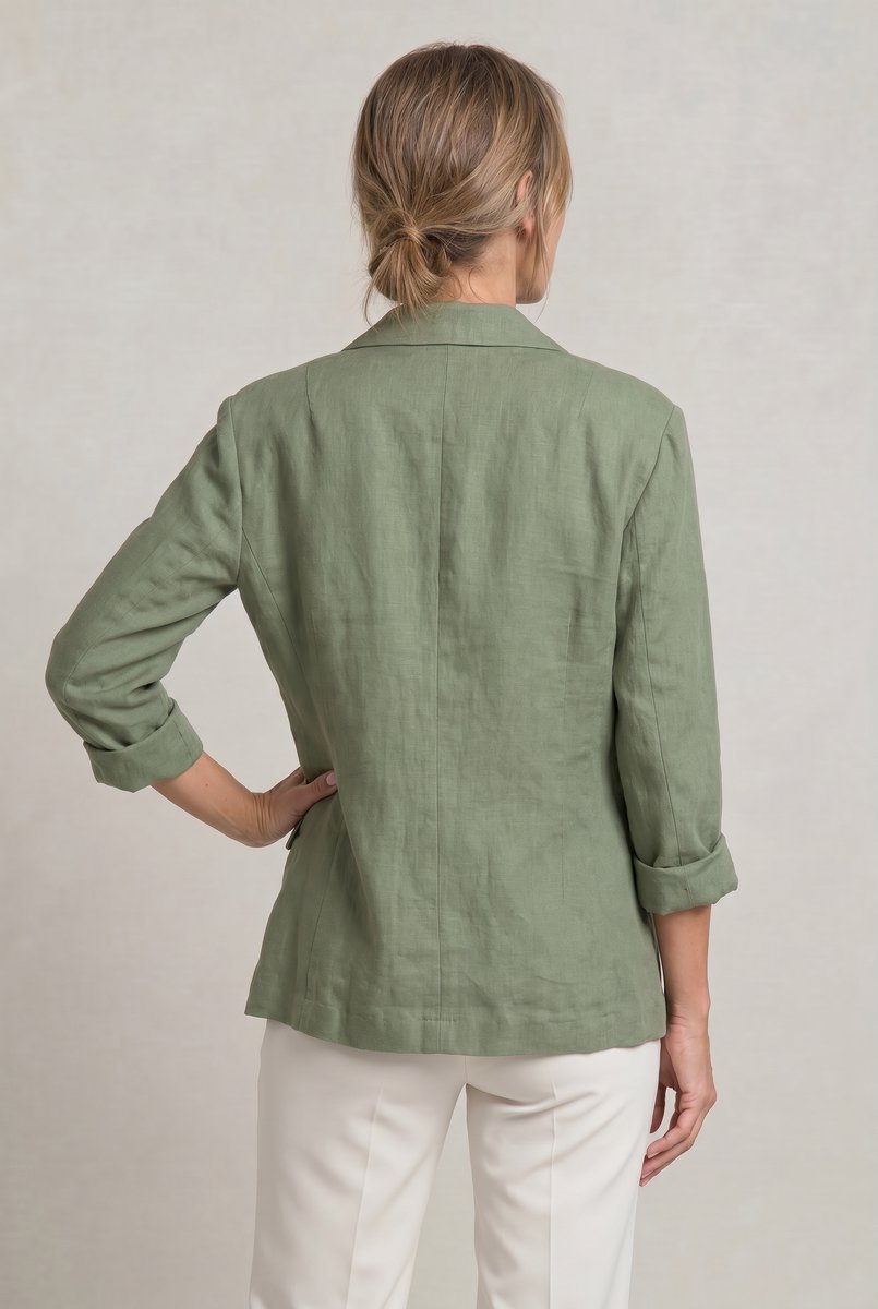 Veste blazer légère décontractée pour femme à bouton unique