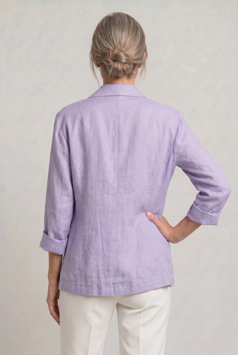 Veste blazer légère décontractée pour femme à bouton unique