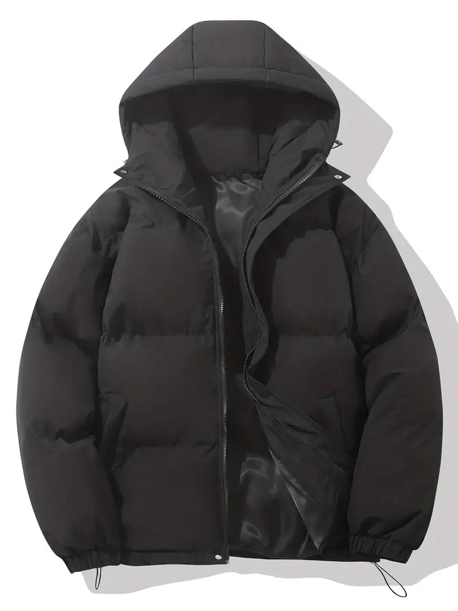 Doudoune d’hiver oversize à capuche et fermeture zippée pour femme
