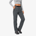 Women's straight-leg hiking pants with a belted waist and long-length cut
