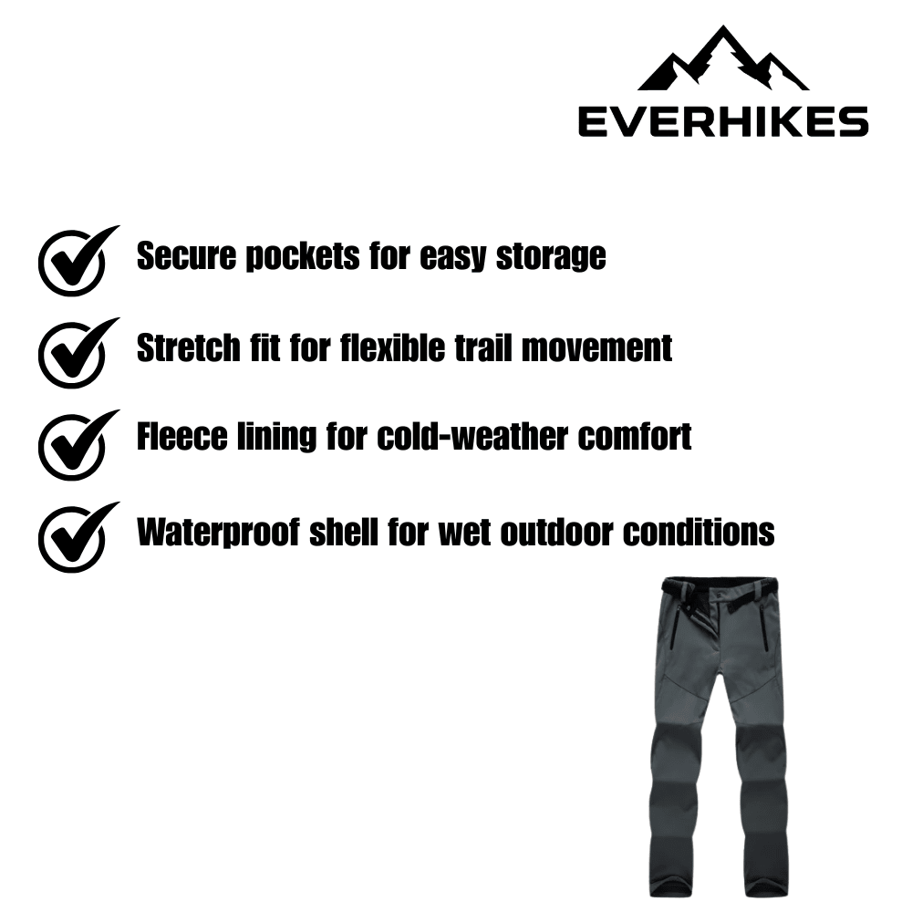 Women's straight-leg hiking pants with a belted waist and long-length cut