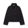 Women's Wool Stand Collar Asymmetric Button Coat