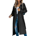 Women's Longline Double-Breasted Belted Trench Coat