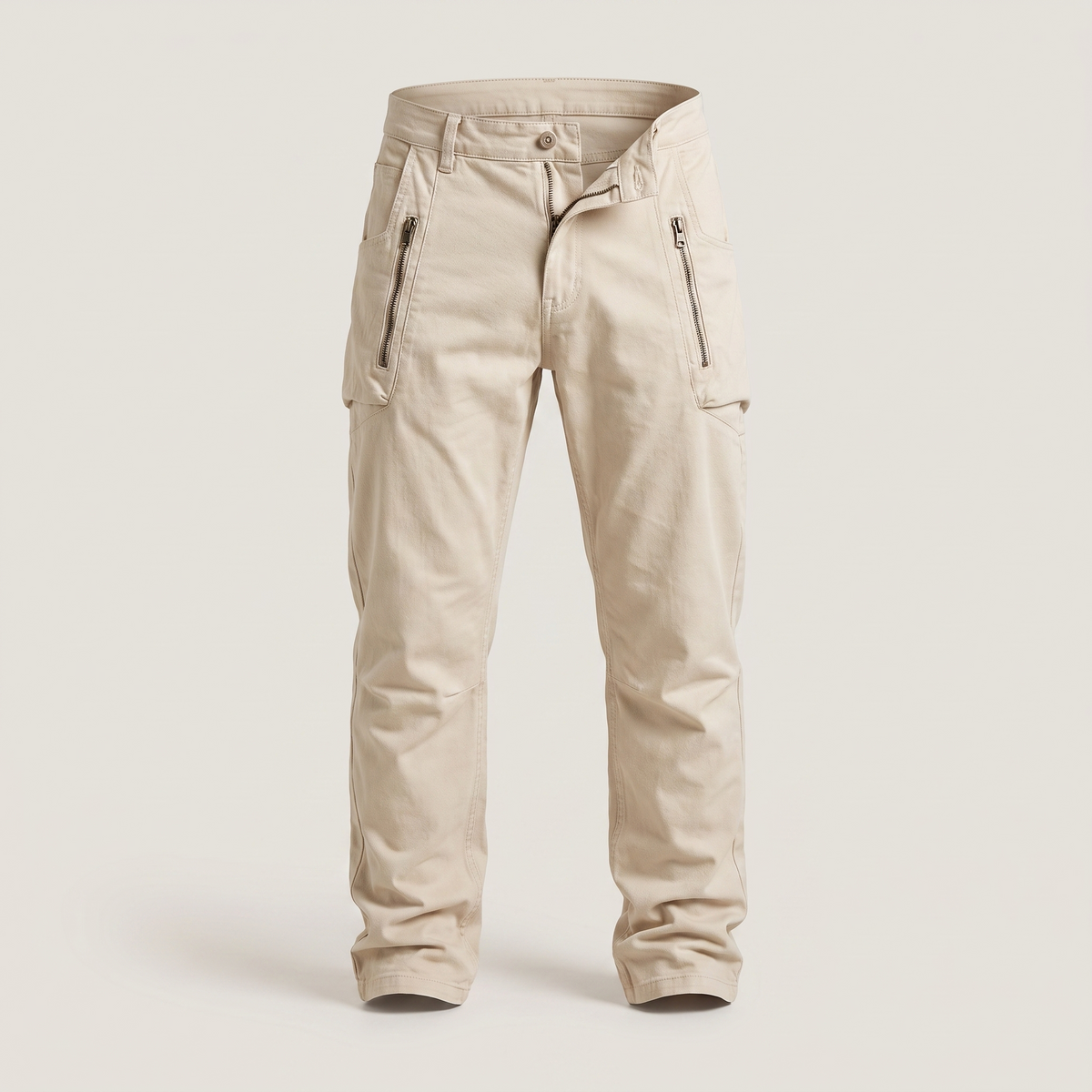 Men's Cotton Utility Zip Pocket Straight Leg Pants