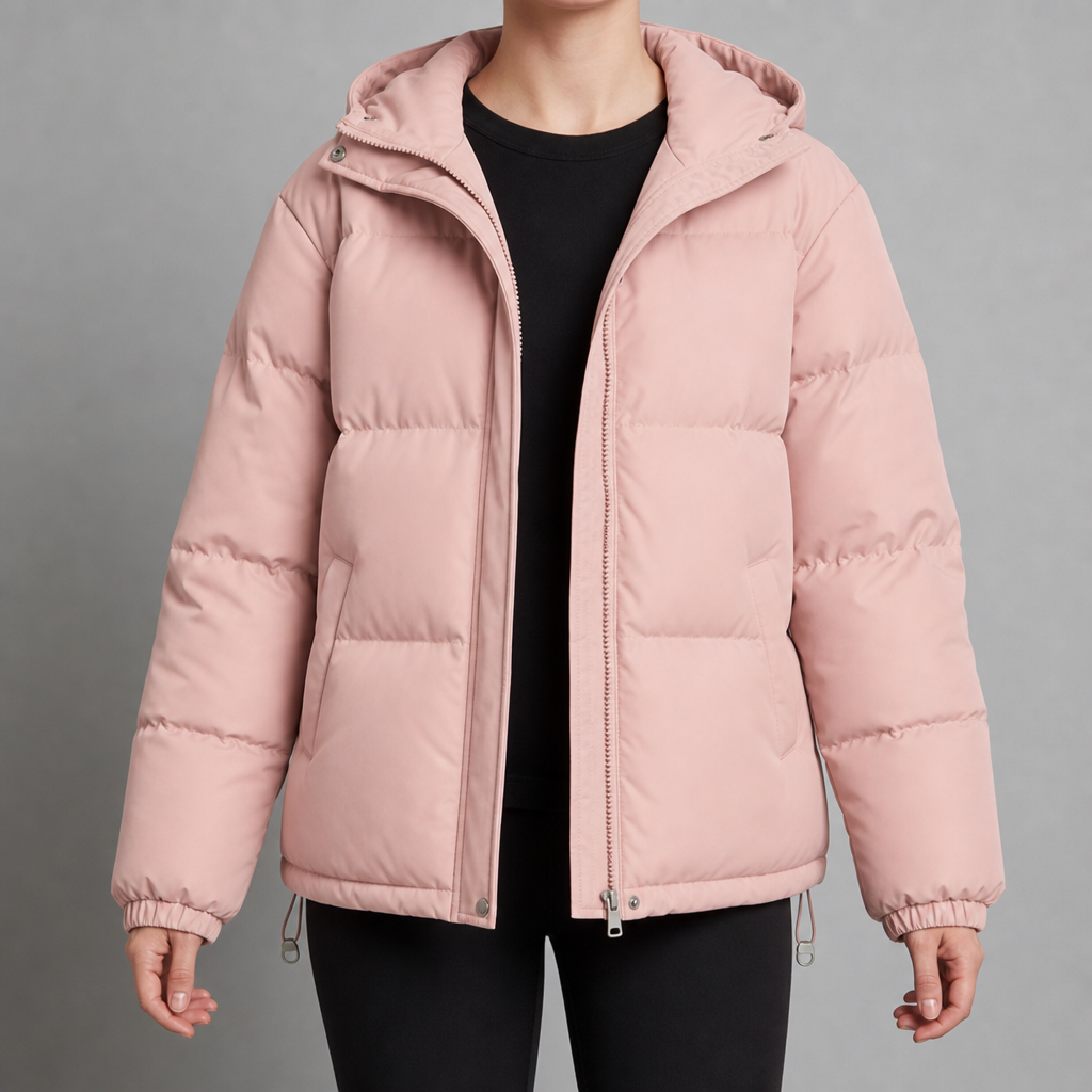 Women's Hooded Quilted Longline Puffer Jacket
