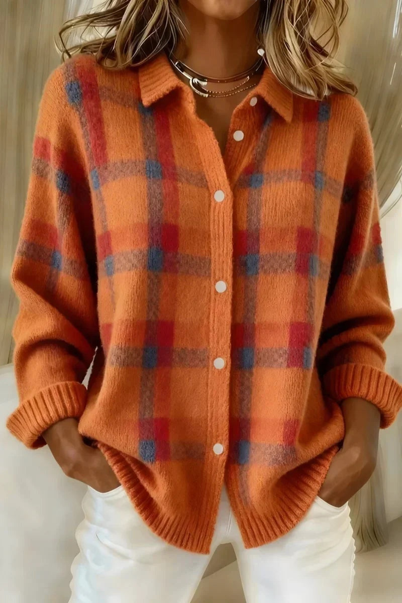 Gilet en maille à col pour femme