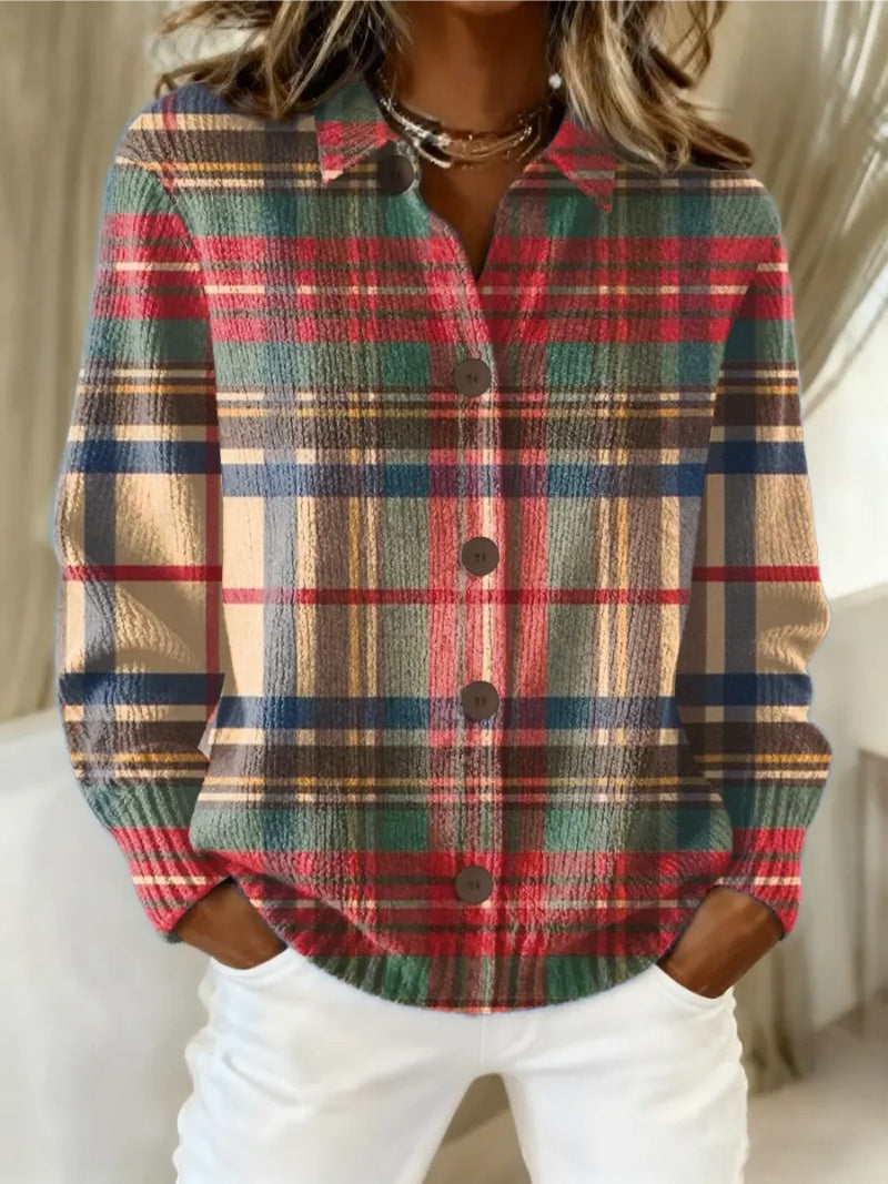 Women's Collared Knit Cardigan