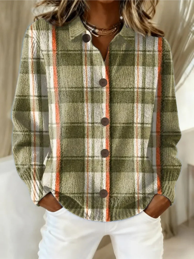 Women's Collared Knit Cardigan