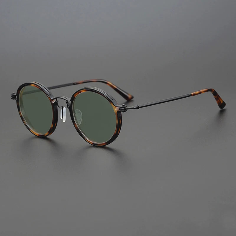 Vintage Round Metal Frame Steampunk Sunglasses