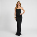 Women’s Maxi Dress Square Neck – Sleeveless Bodycon Evening Dress