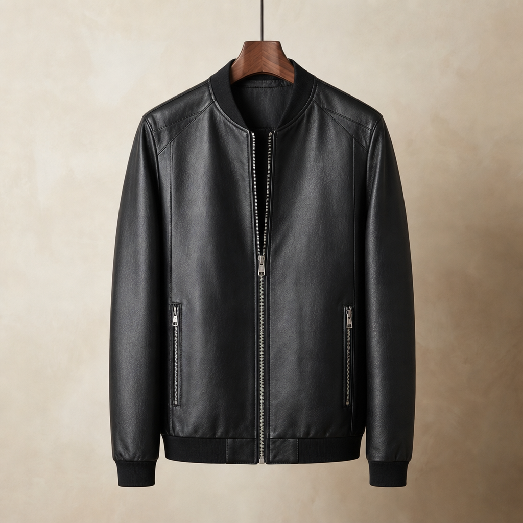 Blouson aviateur zippé pour homme