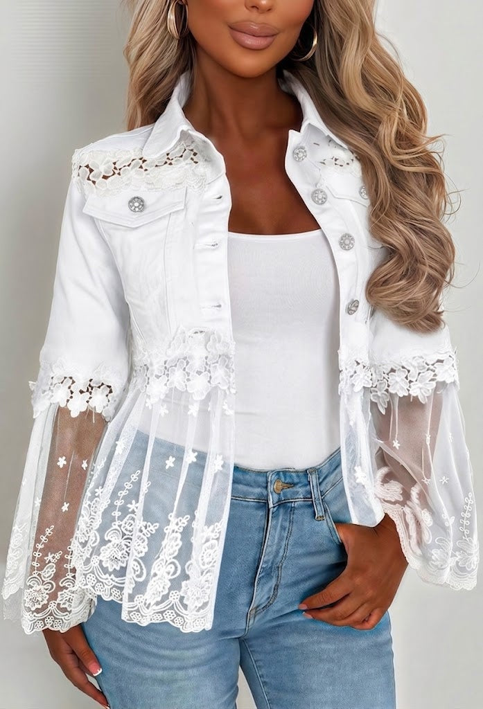 Veste longue contrastée pour femme