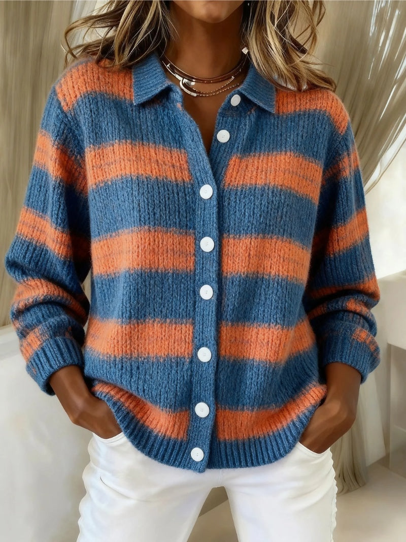 Gilet en maille à col pour femme