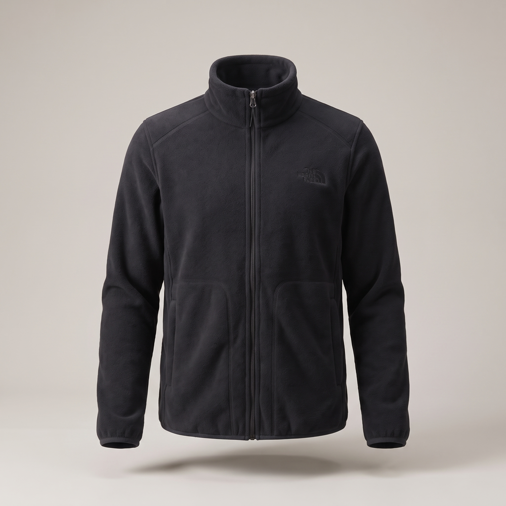 Men's Zip-Up Fleece Jacket with Side Pockets