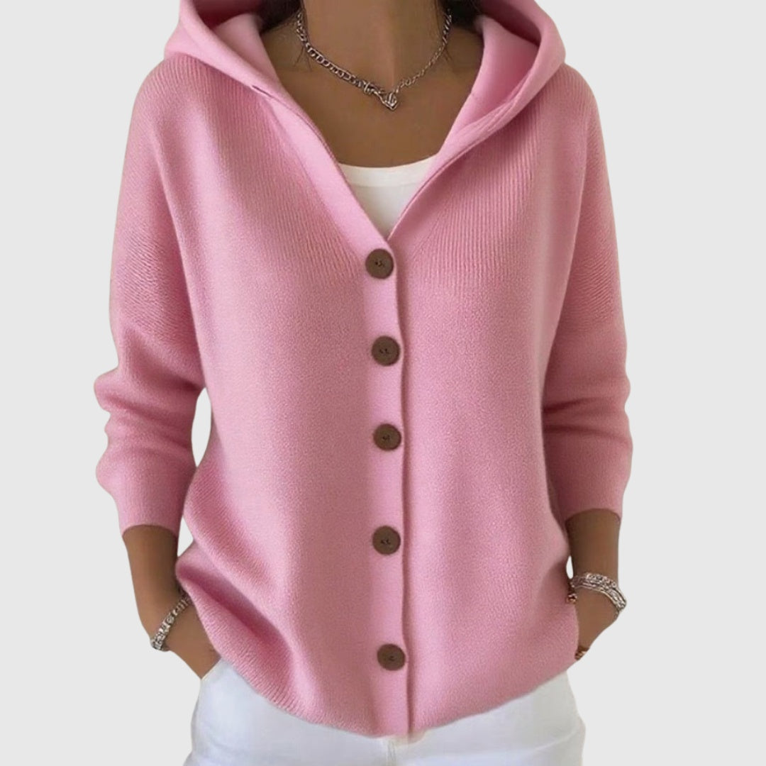 Women's Colorblock Button-Front Knit Cardigan