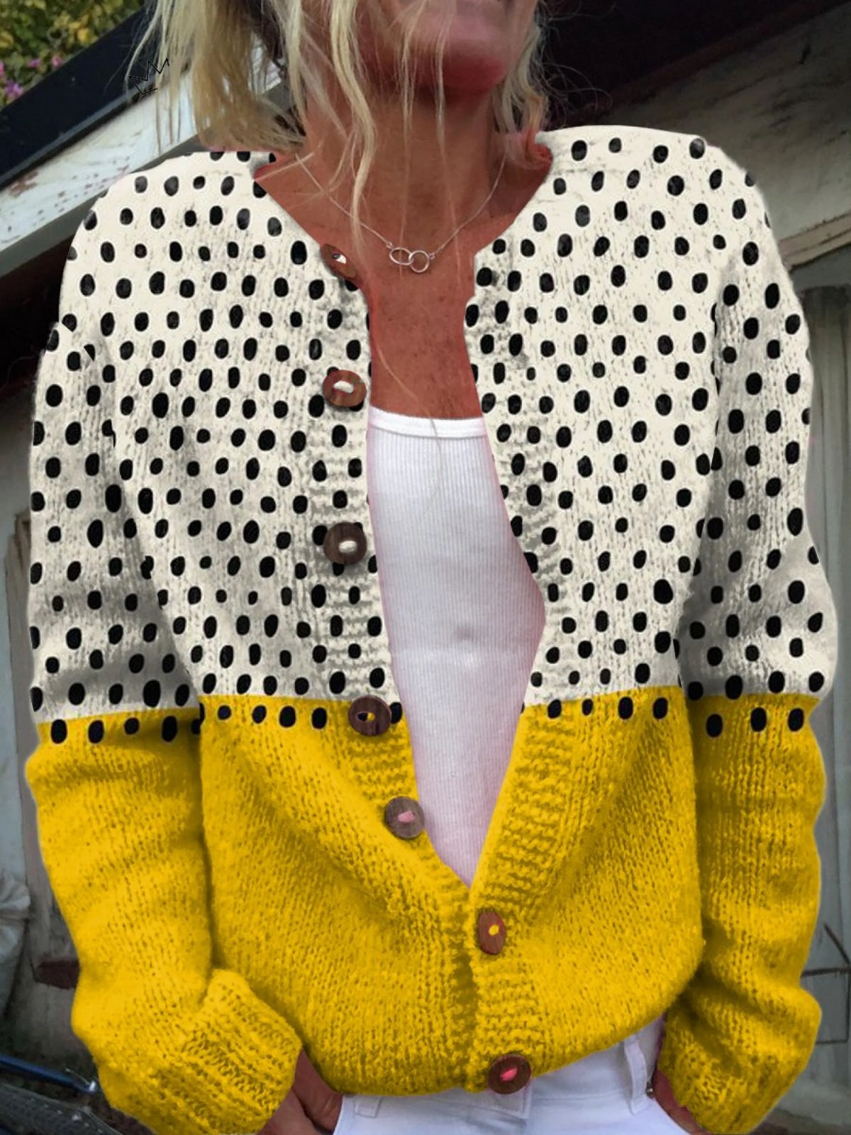 Women's Button-Front Knit Cardigan