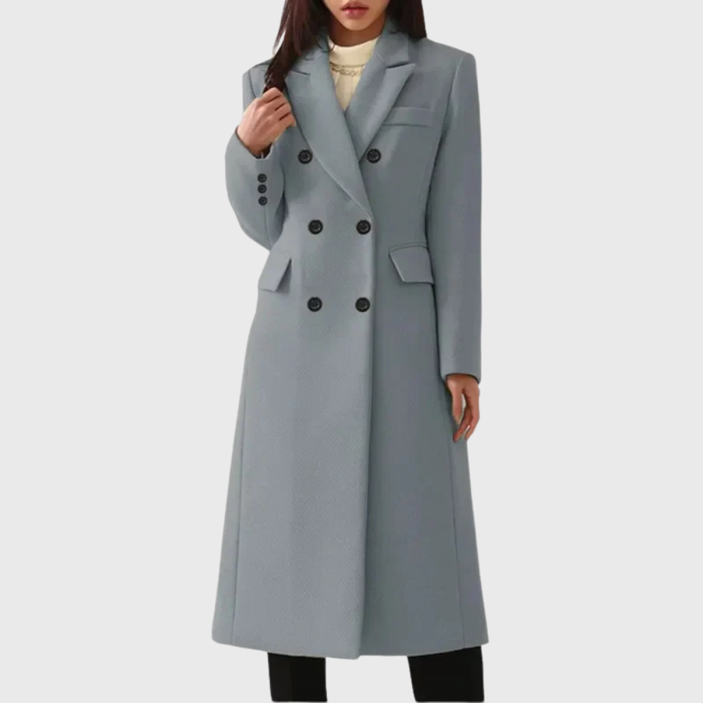 Women's Double-Breasted Tailored Longline Coat