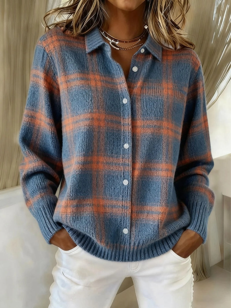 Gilet en maille à col pour femme