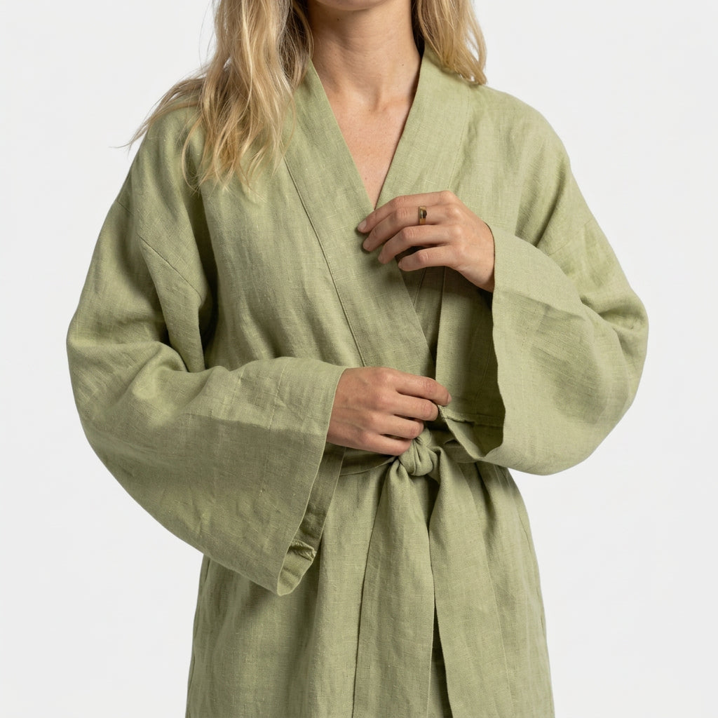 Mini Dress – Wrap Belted Kimono Style