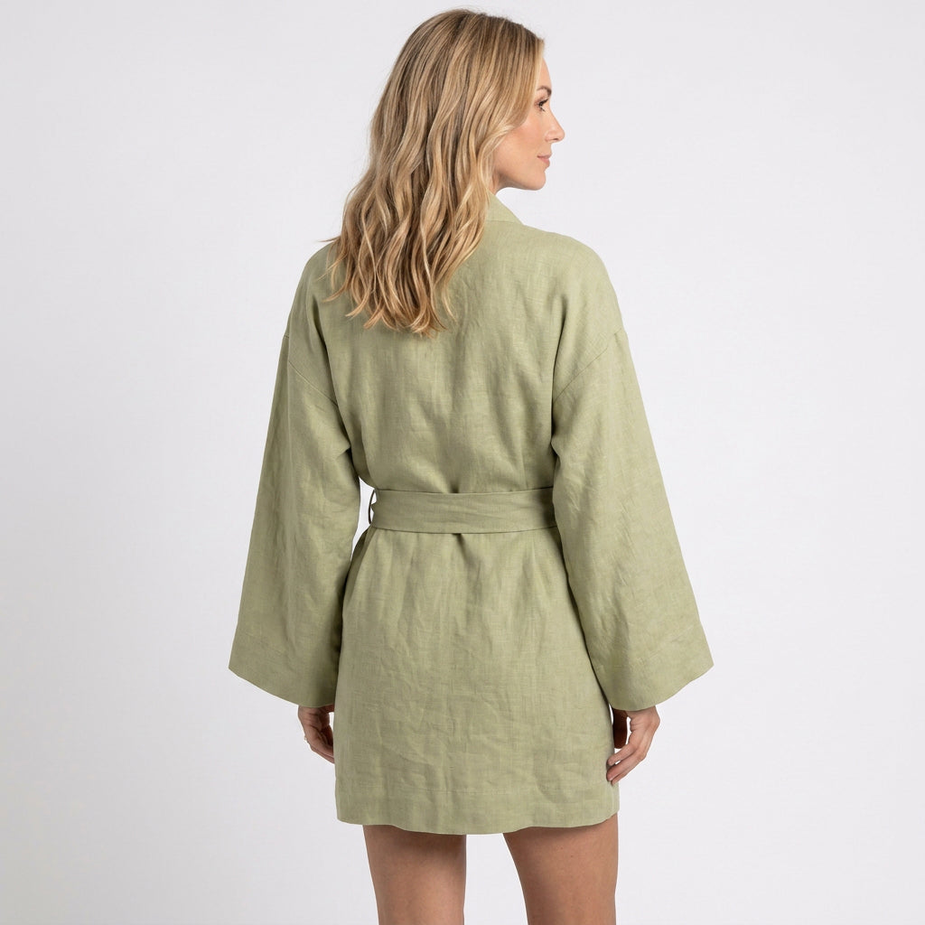 Mini Dress – Wrap Belted Kimono Style